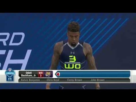 Odell dominate the 40 yard dash .